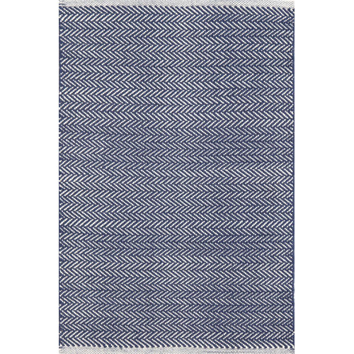 Dash and Albert Rugs Herringbone Geometric Handmade Flatweave Cotton Indigo Area Rug & Reviews